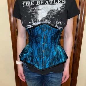 Lace Up Turquoise Corset